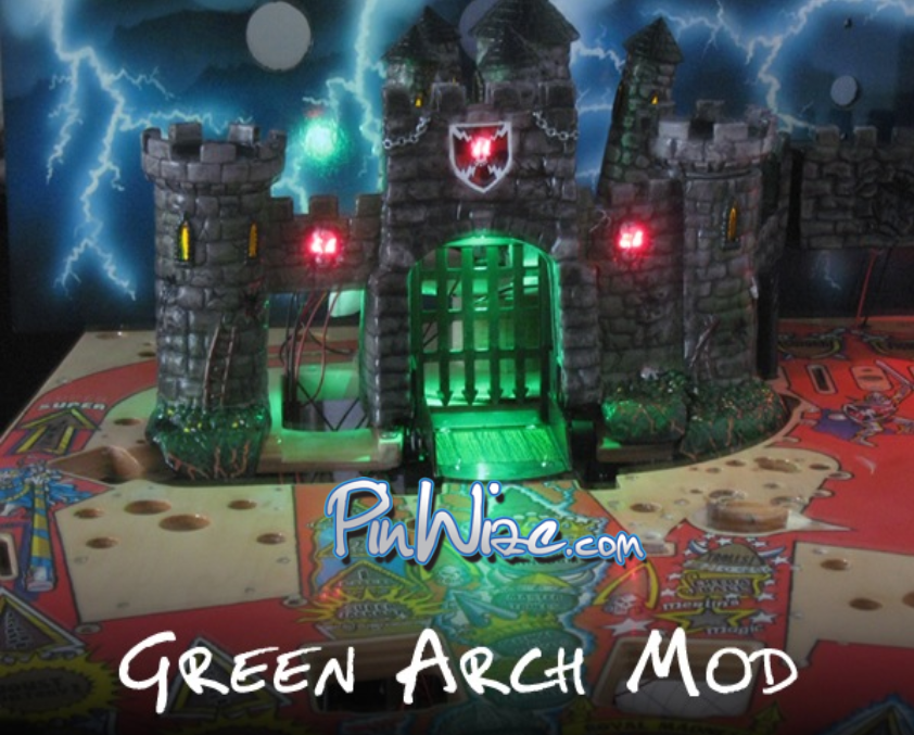 Medieval Madness Pinball Green Arch LED ModNEW 